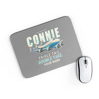 Thumbnail for L-749A Constellation - Cartoon + Name - Mouse Pad - Gray