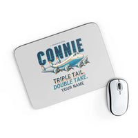 Thumbnail for L-749A Constellation - Cartoon + Name - Mouse Pad - Light Gray