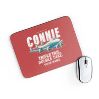 Thumbnail for L-749A Constellation - Cartoon + Name - Mouse Pad - Red