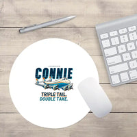 Thumbnail for L-749A Constellation - Cartoon - Round Mouse Pad - White