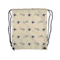 Thumbnail for L-749A Constellation - Drawstring Bag - 3D Pattern - Beige
