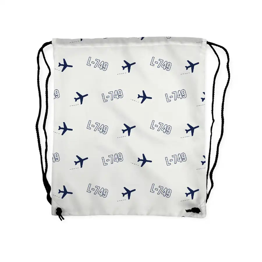 L-749A Constellation - Drawstring Bag - 3D Pattern - White