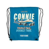 Thumbnail for L-749A Constellation - Drawstring Bag - Cartoon + Name - Light Blue