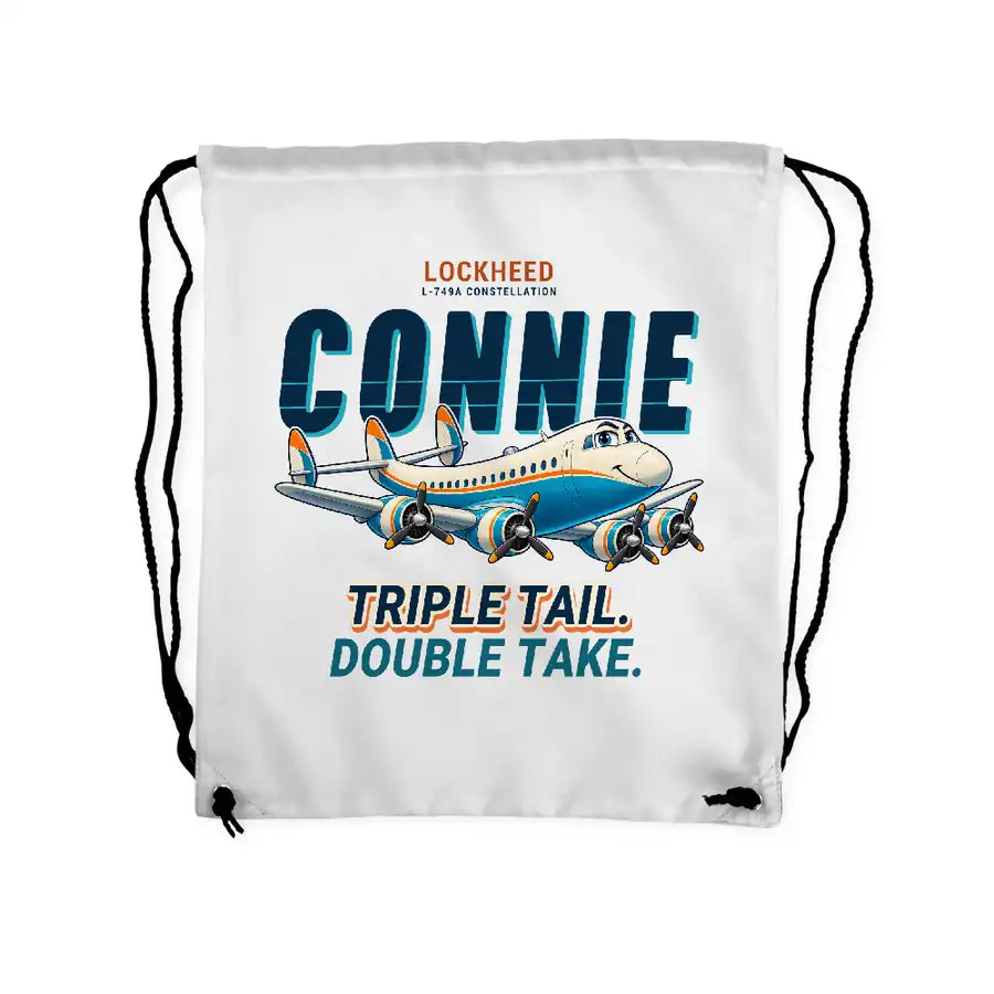 L-749A Constellation - Drawstring Bag - Cartoon - White