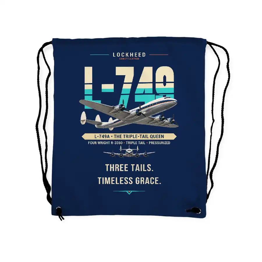 L-749A Constellation - Drawstring Bag - Original - Dark Blue
