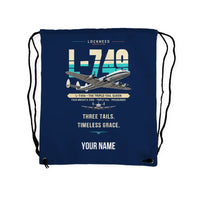 Thumbnail for L-749A Constellation - Drawstring Bag - Original + Name - Dark Blue
