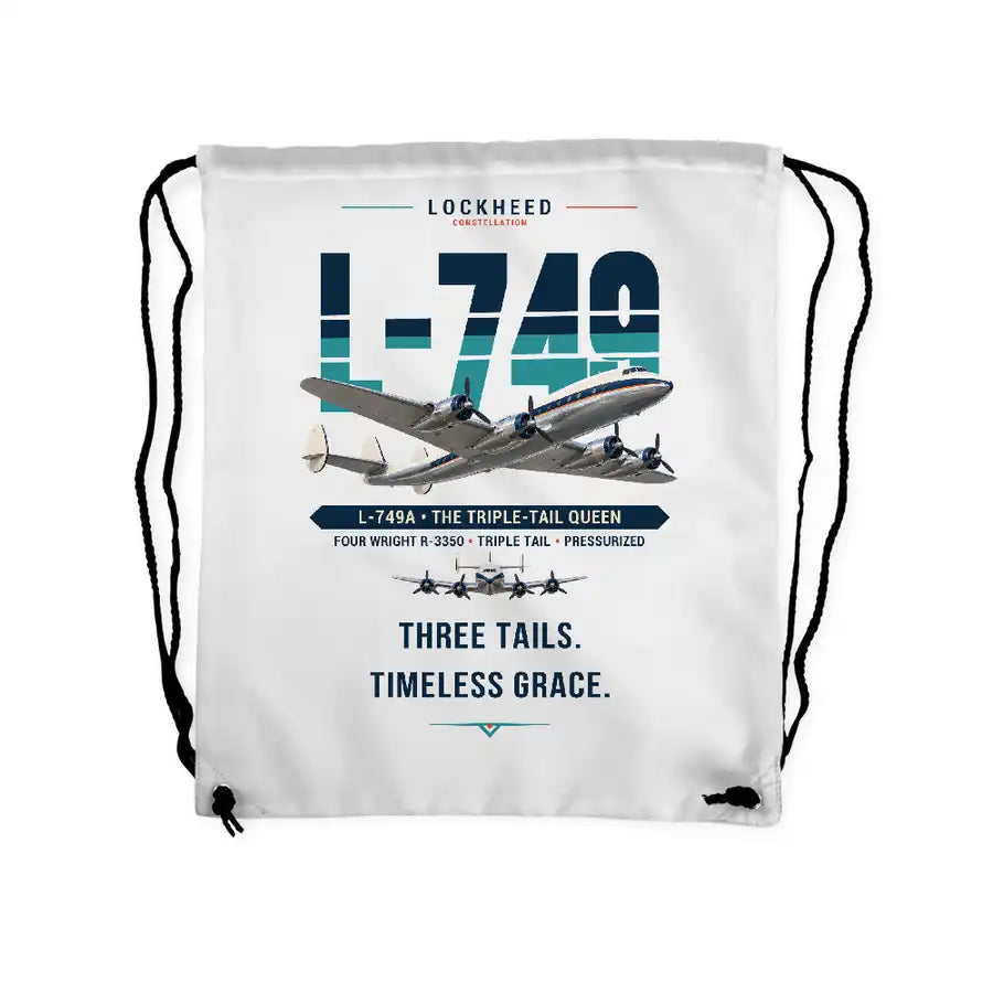 L-749A Constellation - Drawstring Bag - Original - White