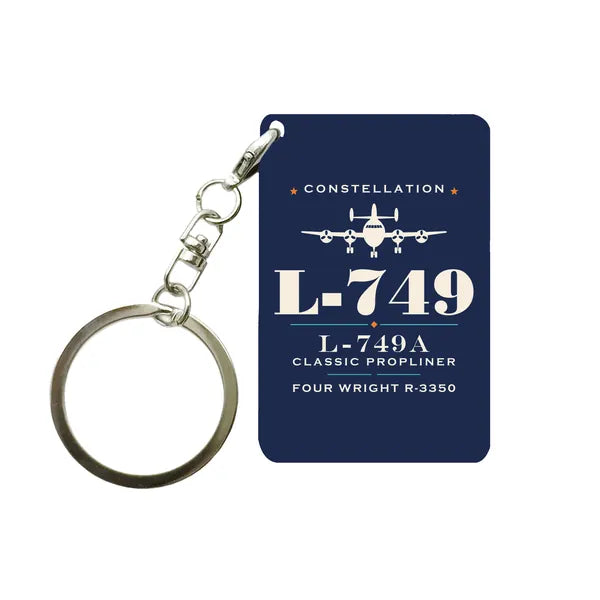 L-749A Constellation - Heritage - Key Chain - Navy Blue