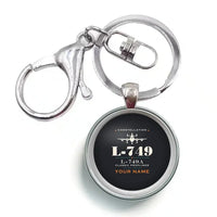Thumbnail for L-749A Constellation - Heritage + Name - Circle Key Chain - Black