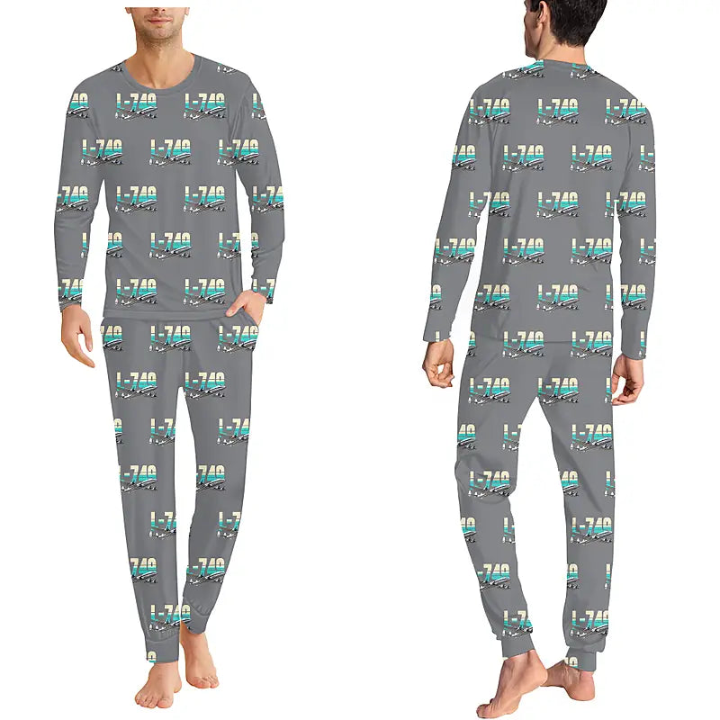 L-749A Constellation - Men Pajamas - Original Pattern - Gray