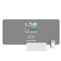 Thumbnail for L-749A Constellation - Original + Name - Desk Mat - Gray