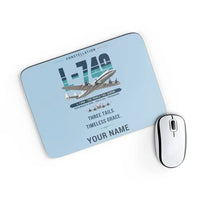 Thumbnail for L-749A Constellation - Original + Name - Mouse Pad - Light Blue