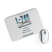 Thumbnail for L-749A Constellation - Original + Name - Mouse Pad - Light Gray