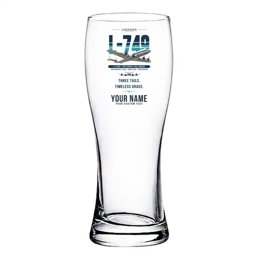 L-749A Constellation - Original + Name - Pilsner Beer Glass
