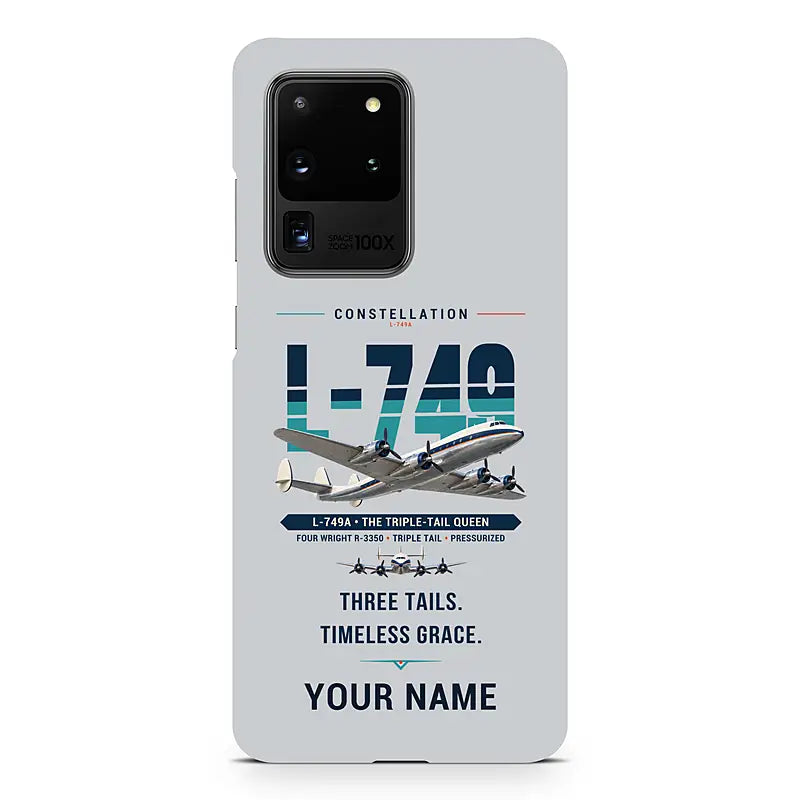 L-749A Constellation - Original + Name - Samsung Case - Light Gray