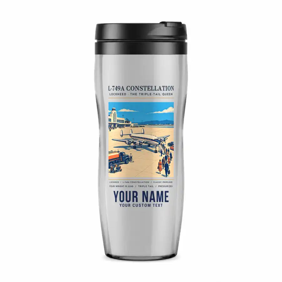 L-749A Constellation - Poster + Name - Plastic (No Holder) - Light Gray