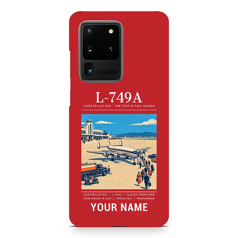 L-749A Constellation - Poster + Name - Samsung Case - Red