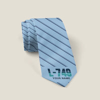 Thumbnail for L-749A Constellation - Stripe + Name - Tie - Light Blue