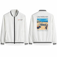 Thumbnail for L-749A Constellation Stylish Jackets - Baseball Collar - Poster - White