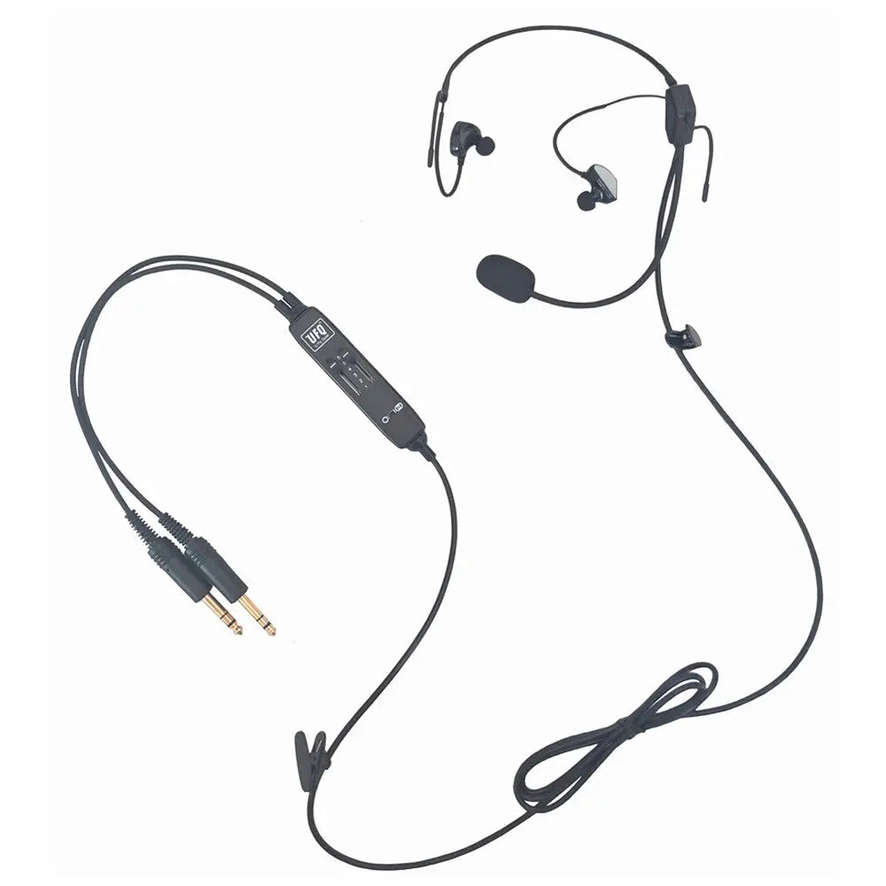 Black Colour In-ear Aviation Headset Aviation Headphones Passive Noise Cancelling For Pilot And Passenger Students
