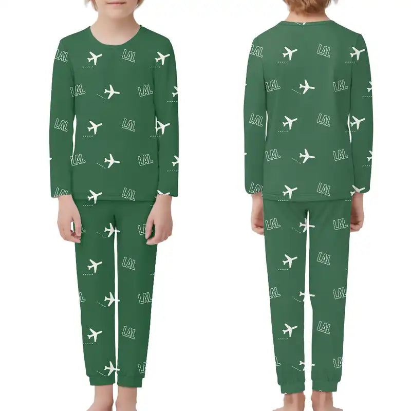 Lakeland Linder International Airport (LAL) Pajamas - Children Pajamas - Green