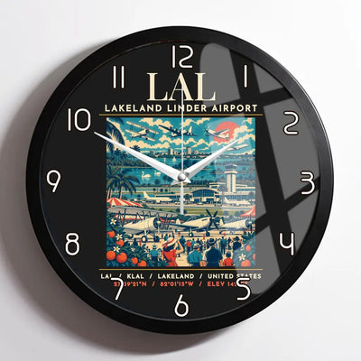 LAL - Poster - Wall Clock Framed - Black