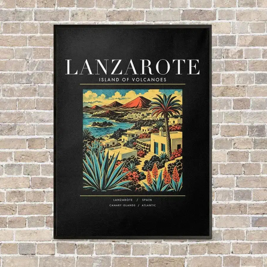 LANZAROTE - Poster - Canvas Framed - Black