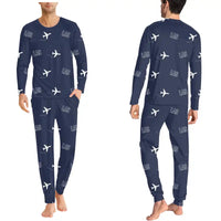 Thumbnail for Las Vegas Harry Reid International Airport (LAS) Pajamas - Men Pajamas - Navy Blue