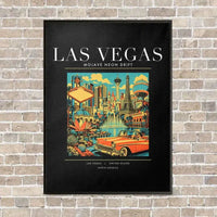Thumbnail for LAS VEGAS - Poster - Canvas Framed - Black