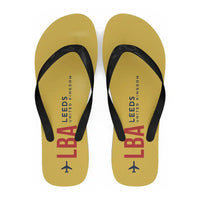 Thumbnail for Leeds Bradford Airport (LBA) Slippers & Flip Flops - Slippers - Flip Flops - Code - Yellow