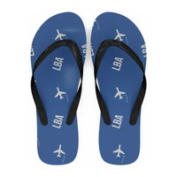 Thumbnail for Leeds Bradford Airport (LBA) Slippers & Flip Flops - Slippers - Flip Flops - Pattern - Blue