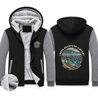 Thumbnail for Leeds Bradford Airport (LBA) Zipped Sweatshirts - Badge - Black & Gray