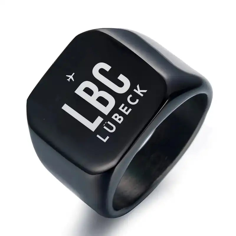 Lübeck Blankensee Airport (LBC) Rings - Ring - Black