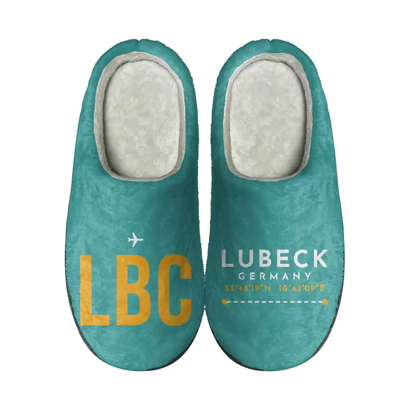 Lübeck Blankensee Airport (LBC) Slippers & Flip Flops - Slippers - Cotton - Code - Different - Turquoise
