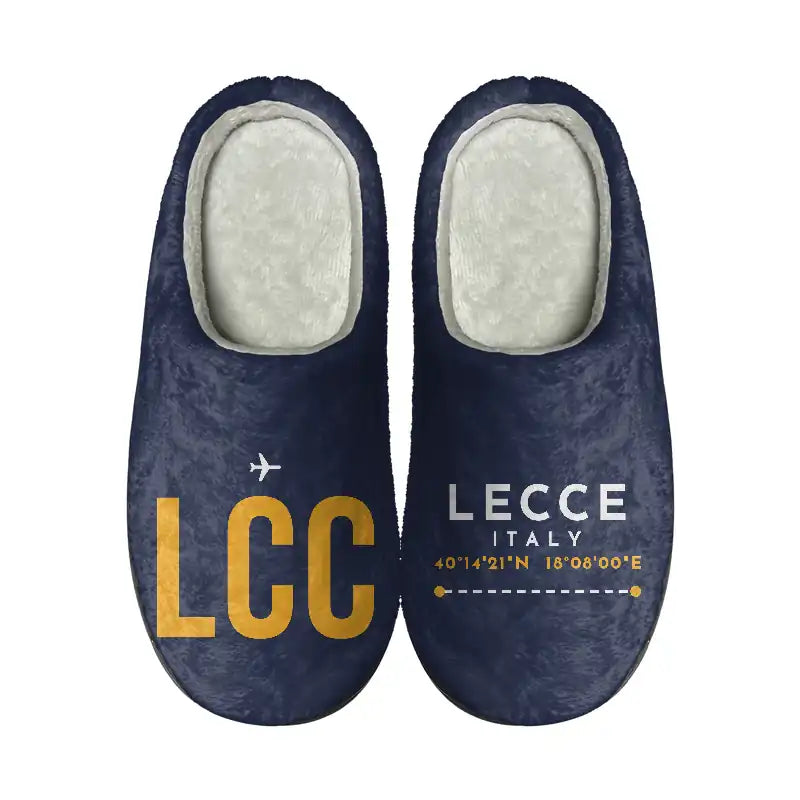 Lecce Galatina Air Base (LCC) Slippers & Flip Flops - Slippers - Cotton - Code - Different - Navy Blue