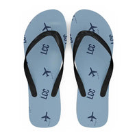 Thumbnail for Lecce Galatina Air Base (LCC) Slippers & Flip Flops - Slippers - Flip Flops - Pattern - Light Blue