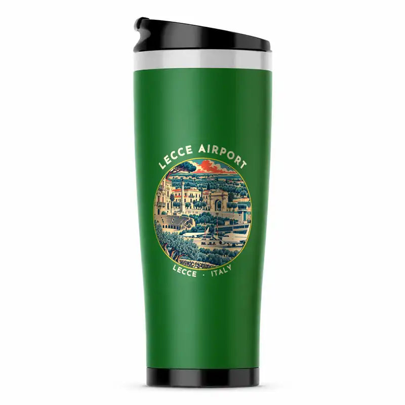 Lecce Galatina Air Base (LCC) Travel Mugs - Badge - Stainless Steel (No Holder) - Green