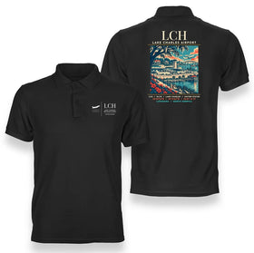 Lake Charles Regional Airport (LCH) Premium Polo T-Shirts