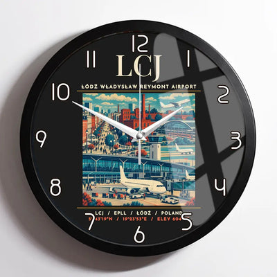 LCJ - Poster - Wall Clock Framed - Black