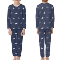 Thumbnail for London City Airport (LCY) Pajamas - Children Pajamas - Navy Blue