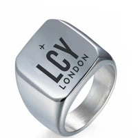 Thumbnail for London City Airport (LCY) Rings - Ring - Silver