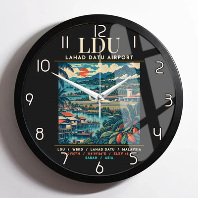 LDU - Poster - Wall Clock Framed - Black