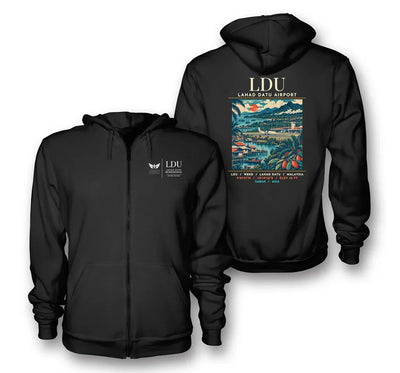 LDU - Poster - Zipped Hoodie - Black