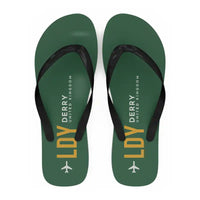 Thumbnail for City of Derry Airport (LDY) Slippers & Flip Flops - Slippers - Flip Flops - Code - Green