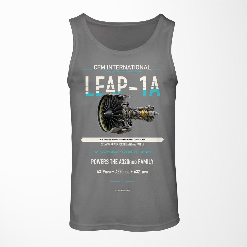 CFM LEAP-1A design on gray tank top