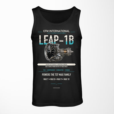 CFM LEAP-1B design on black tank top
