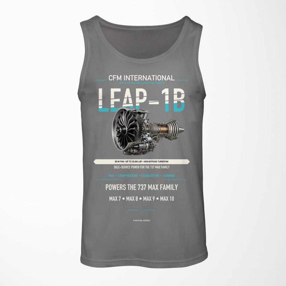 CFM LEAP-1B design on gray tank top