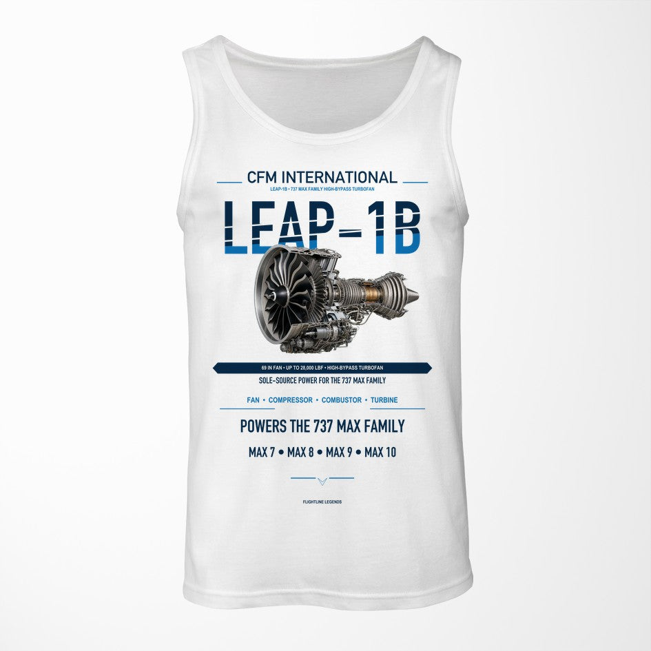 CFM LEAP-1B design on white tank top