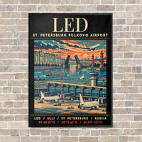 Thumbnail for LED - Poster - Canvas Framed - Black