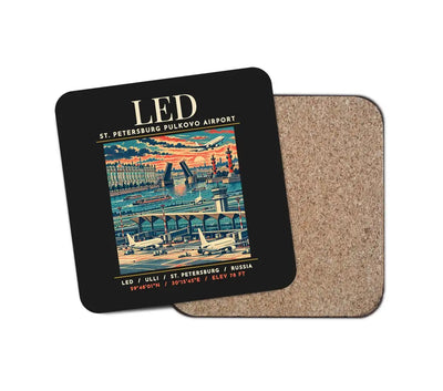 LED - Poster - Coaster - Black